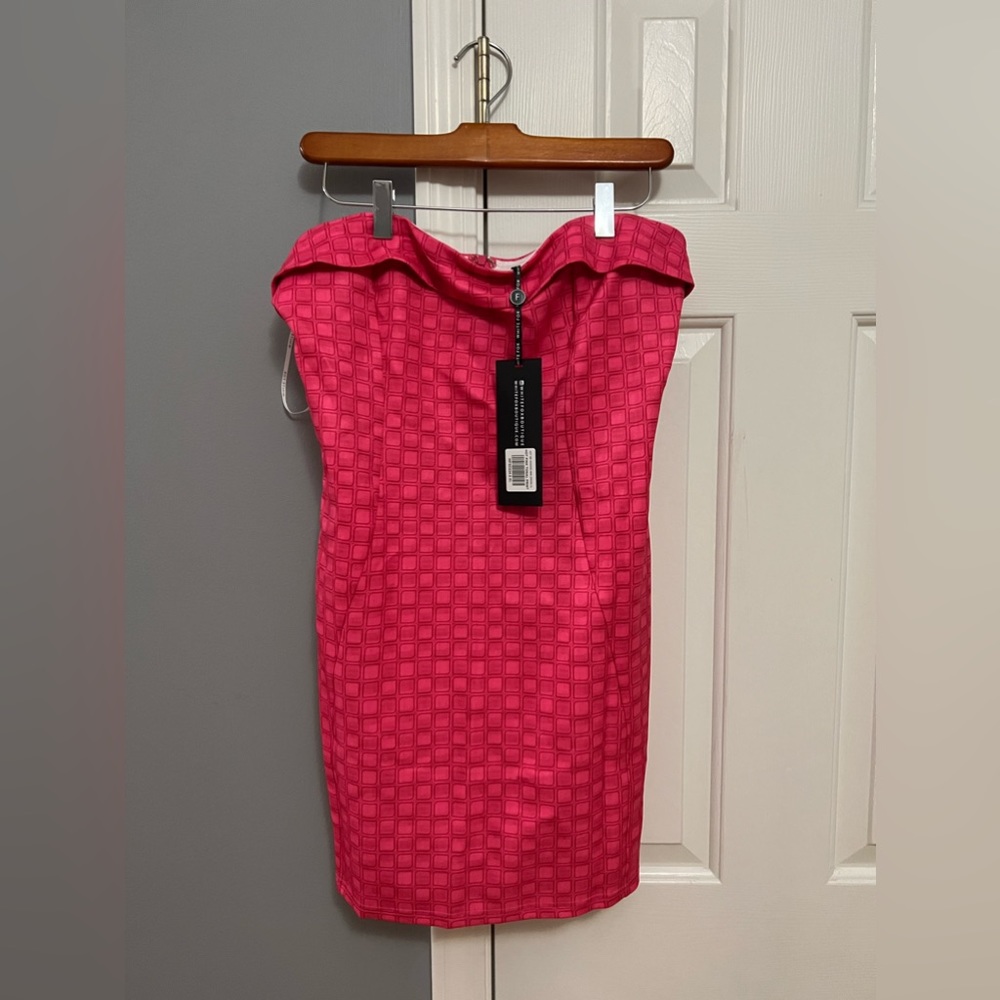 White fox got me hooked hot pink mini dress